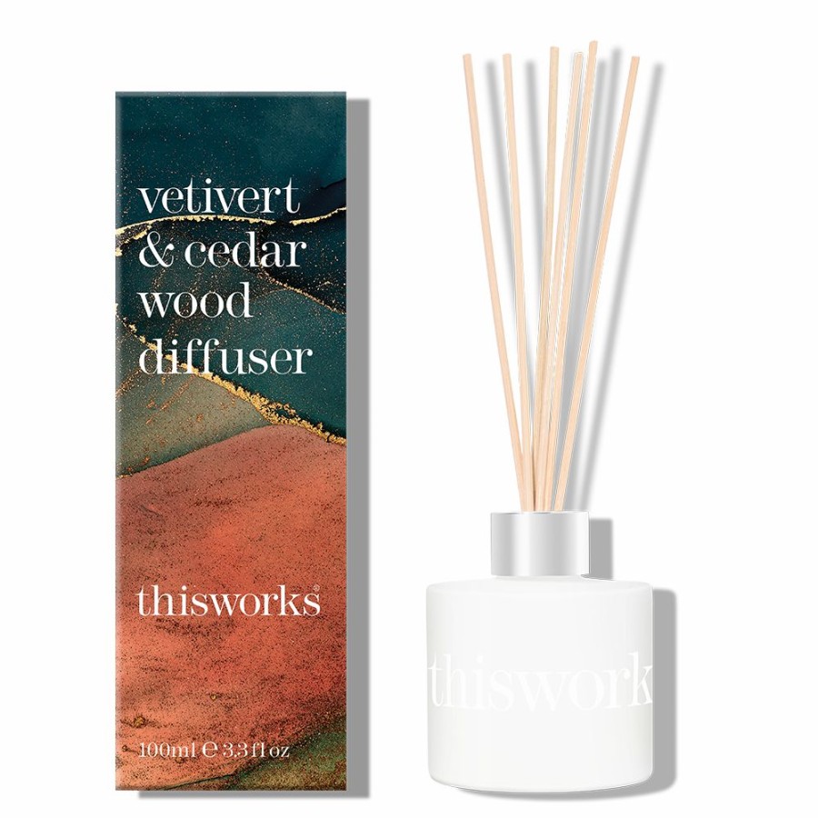 Bath & Home This Works | Vetivert & Cedar Wood Diffuser